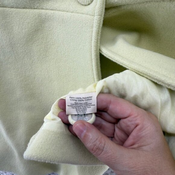 VRG GRL Jeanie Vest Boxy 6 Yellow Sleeveless Button Front Fitted Career Casual - Picture 5 of 7